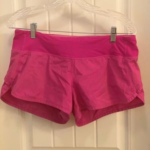 Pink lululemon shorts size 8